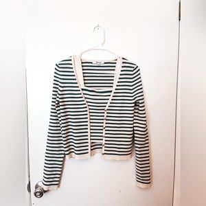 Dearing Crop Sweater Set in Stripe